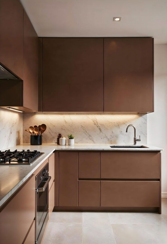 home interior decorated brown shades