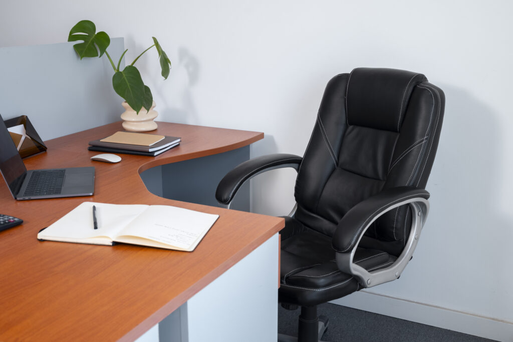 still life office chair indoors